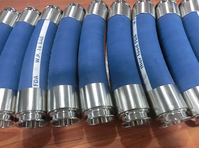 意大利THOR食品级软管，原装进口，316L不锈钢卡盘扣压